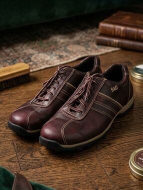SAO MENSWEAR by Stacy Adams Brown Leather Mens Lace Shoes